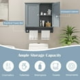 thumbnail image 5 of Giantex  Bathroom Cabinet Wall Mounted, Over The Toilet Storage Cabinet, Medicine Cabinet w/Towel Bar, Gray, 5 of 7