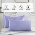 thumbnail image 2 of Astarin Satin Silk Pillowcase for Hair, Lilac Pale King Size silk pillow, Satin Pillow Covers 2 Pack with Envelope Closure, 20x36 Inches, 2 of 7