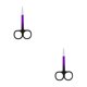 thumbnail image 1 of Vogacara Tijeras para cejas, tijera para el pelo de la nariz Simple para el hogar, accesorio para quitar el pelo, herramienta de belleza Púrpura Negro 2Conjunto, 1 of 6