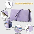 thumbnail image 4 of Allytechgroup for Apple iPhone 11 Wallet Case with Cards Holder/ Zipper Pocket/ Crossbody Shoulder Strap/ Hand Wrist, RFID Blocking PU Leather Protective Drop Proof Case for Women Men,Purple, 4 of 9