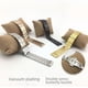 thumbnail image 1 of Accesorios para relojes, correa de acero inoxidable macizo, pulsera de acero inoxidable, correa de siete cuentas, arco plano universal, 1 of 2