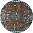 thumbnail image 1 of Ahgly Company Indoor Round Persian Light Blue Traditional Area Rugs, 3' Round, 1 of 4