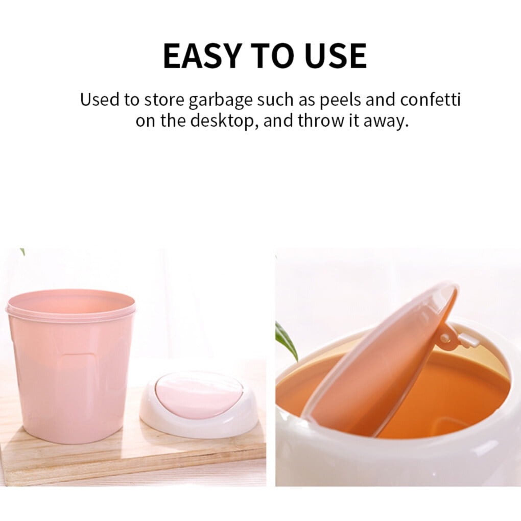 ROBOT-GXG Small Covered Wastebasket Container, Pink Mini ROBOT-GXG Small Covered Wastebasket Container, Pink Mini