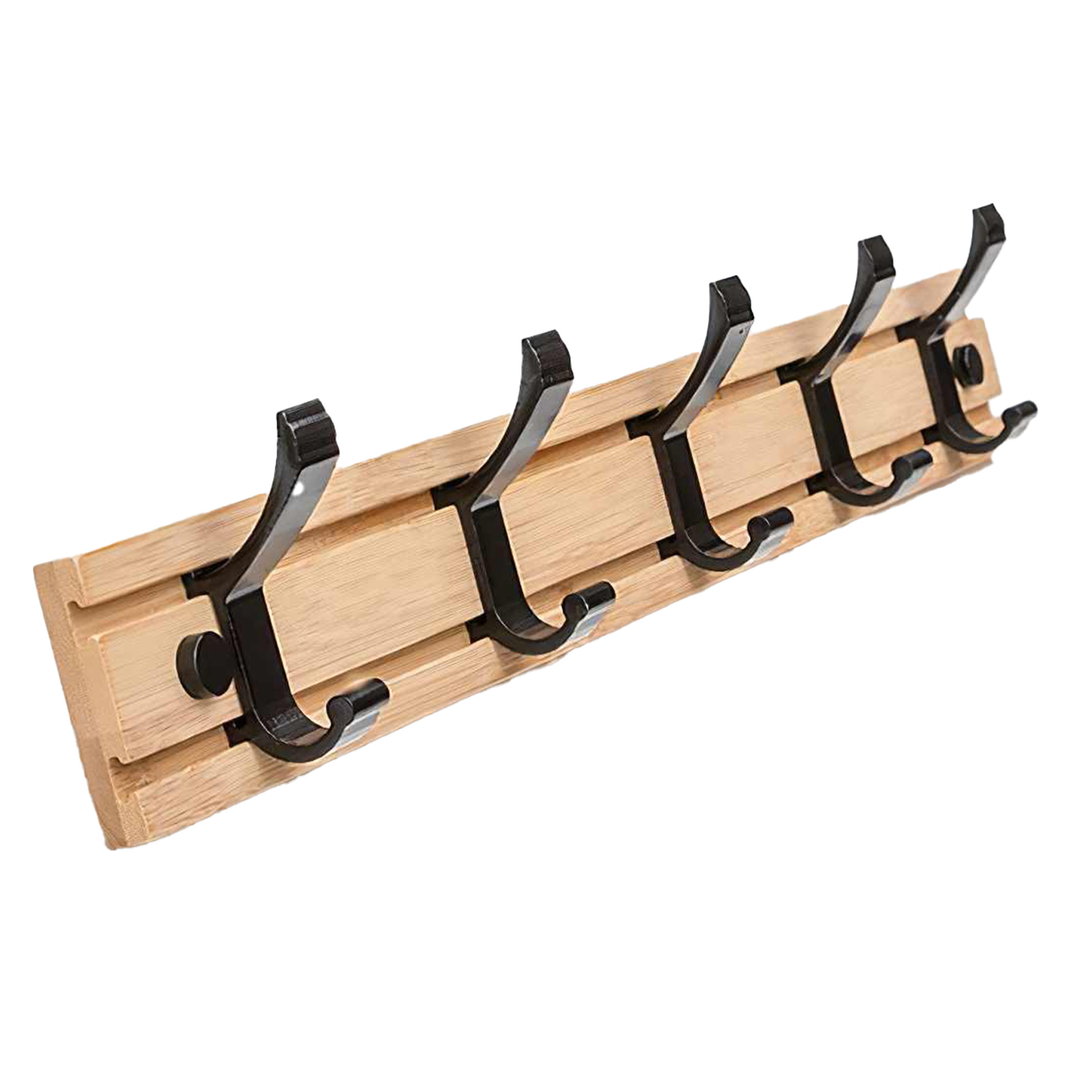 Wall Mounted Coat Rack RustProof Wall Coat Hook Wooden Towel Holder