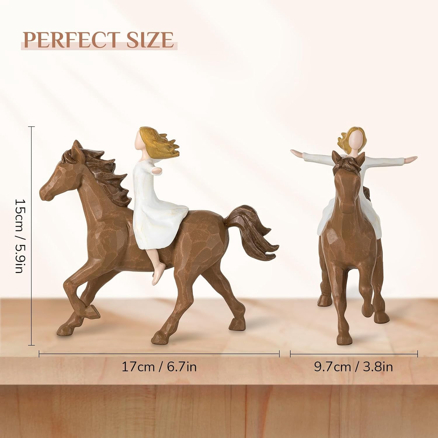 Horse Gifts for Women Girls: Cool Horse Figurines Statue Decorations Birthday Memorial Gift for Horses Lover Teen Girl Equestrian