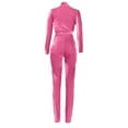 thumbnail image 6 of Usmixi Womens 2 Piece Lounge Sets Womens Gold Velvet 2 Piece Outfit Sets Sexy Zip Cropped Coat and Drawstring Long Pant Lounge Sets Workout Sports Casual Solid Tracksuit Sets, 6 of 6
