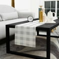 thumbnail image 5 of Grey Plaid Cotton Linen Table Runner 18 x 72 inch Spring Summer Farmhouse Buffalo Checkered Non-slip Rectangular Dining Table Decor for Wedding Party Holiday Dinner, 5 of 8