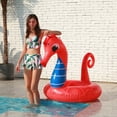 thumbnail image 2 of BESTOYARD Swim Pool Float Sea Horse Shape PVC Swimming Ring Red 1Set, 2 of 6