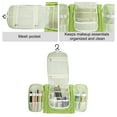 thumbnail image 4 of 1 Pcs Travel Makeup Bag Travel Toiletry Organizer Makeup Brush Holder Waterproof Oxford Cloth Green, 4 of 7
