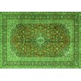 thumbnail image 1 of Ahgly Company Machine Washable Indoor Rectangle Medallion Green Traditional Area Rugs, 2' x 5', 1 of 1