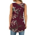 thumbnail image 3 of LYXSSBYX Womens Tank Tops Fashion Women Printed Sleeveless Tops Button Pleated Casual Pullover Vest, 3 of 6