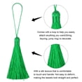 thumbnail image 3 of Unique Bargains 6.5' Silky Bookmark Tassels with Loop for DIY Craft Accessory, 20Pack Green, 3 of 5