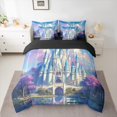 thumbnail image 3 of Feelyou 3D Western Castle Twin Bedding Sets 7-Piece for Kids, Dreamy Stars Galaxy Bedding Comforter Set, Kawaii Princess Reversible Sheet Sets, Microfiber Bedroom Decor, 3 of 8