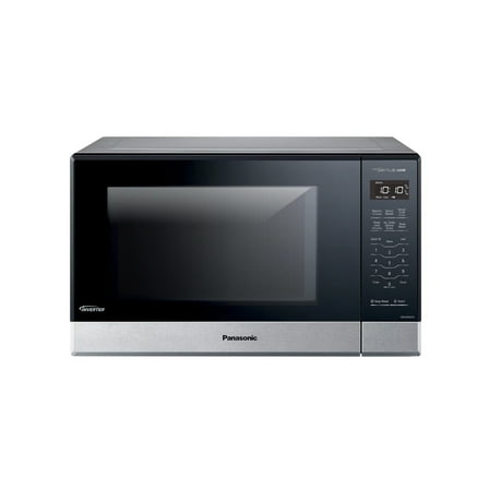Panasonic 1.2 cu. ft. Countertop 1200W Inverter Microwave Oven with Genius Sensor Cooking and Auto Defrost (Stainless Steel/Black)