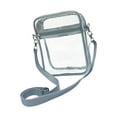 thumbnail image 5 of Clear Crossbody Bag Simple PVC Clear Purse for Travel Concerts Sports Events Gray Small, 5 of 8