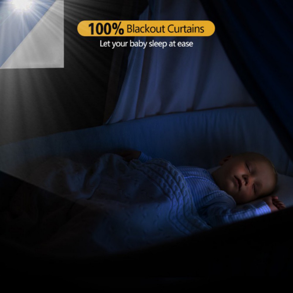 100% Blackout Curtains for Bedroom, Portable DIY Window Blinds,No Drill Window Shades and Blackout Blinds with Stickers for Baby Nursery, Travel, Dorm Room- 57"x118"