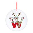 thumbnail image 1 of 26 adornos de letras del alfabeto de acrílico rojo con diseño de cervatillo | 7 x 7 cm para colgar en el árbol de Navidad, ideal para decorar el hogar y la escuela, 1 of 4