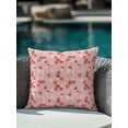 thumbnail image 4 of Outdoor Pillows Waterproof, Red Pink Rosebuds Bedding Throw Pillows with Insert for Couch Sofa Bed, Rustic RomanticFloral Botanical 16x16 Inch Pillowcases Decorative Camping Patio Pillow Set of 1, 4 of 8