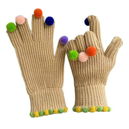 

Thin Gloves Small Gloves Breathable Gloves Work Gloves Winter Gloves Women Driving Womens Gloves Warm winter knitted touch screen riding gloves Khaki One Size