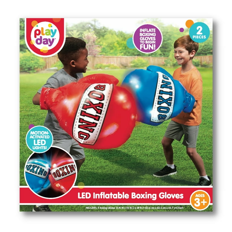 Play Day Jumbo Inflatable Boxing Gloves for Kids Ages 3+ Safe and