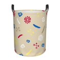 thumbnail image 1 of DouZhe Grands Paniers à Linge Pliables Imperméables, Imprimés de Style Tribu Rétro Circular Hamper avec Poignées, 1 of 6