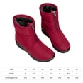 thumbnail image 2 of Botas de nieve forradas de piel, zapatos de nieve para tobillo, mujeres acogedoras de talla grande para actividades al aire libre, 2 of 9