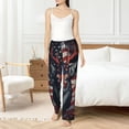 thumbnail image 6 of Lsque Modern USA Deer Head Print Women's Pajama Pants, Lounge Pant - Comfortable Home Wear,Elastic Waistband, Stylish Design-Medium, 6 of 9