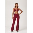 thumbnail image 2 of PISONIC Women Two Piece Workout Sets Cross Back Sports Bras Matching High Waist Flared Leggings Gym Yoga Outfits, 2 of 8