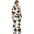 thumbnail image 2 of SCRAWLGOD Cow Print Beige Brown Lounge Sets for Women Turtleneck Pullover Sweatshirt Wide Leg Sweatpants Trendy 2 Piece Outfits Casual Sweatsuit Comfy Tracksuit, S, 2 of 7