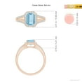 thumbnail image 5 of Angara Natural 1.35 Ct. Aquamarine with Diamond Halo Ring in 14K Rose Gold for Women (Ring Size: 3), 5 of 10