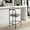 Gray/Black, variant on Safavieh Andrean Modern Mid Back Metal and Fabric Stools, White/Black
