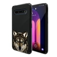 thumbnail image 1 of FINCIBO Soft TPU Black Case Slim Cover for LG V60 ThinQ 6.8", Animal Gray Wolf, 1 of 6
