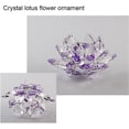 thumbnail image 3 of Yuarrent Cristal Flor de loto Minerales Feng Shui Esfera Cristales Flores Figuras decorativas para fiesta de recuerdos Decoración Púrpura, 3 of 6