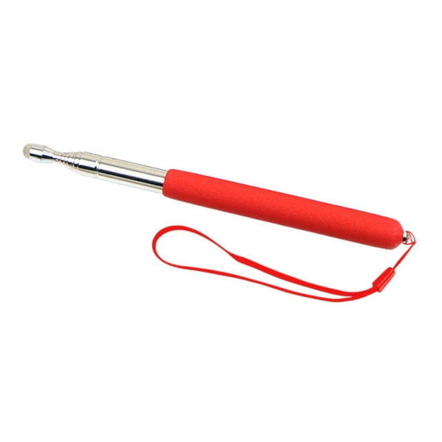 DOLITY Telescopic Teacher Hand Pointer for Blackboards School Large Display Screens Red