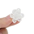 thumbnail image 3 of Unique Bargains 1 Pair Shoelace Charms Sparkly Pearls Flowers Loop Decorative Shoe Clips White, 3 of 5