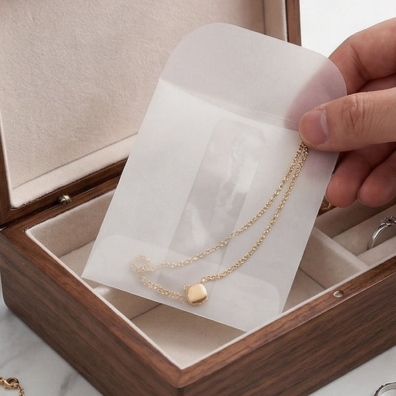 HOOWIFFY Transparent Glassine Envelopes for Stamps, Versatile Storage, 80Pcs