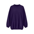 thumbnail image 6 of Yeaiivve Womens Oversized Sweatshirts Dress Adjustable Drawstring Balloon Hem Tunic Sweatshirt Fashion Casual Long Sleeve Pullover Tops with Pockets Purple,S, 6 of 9