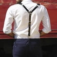 thumbnail image 5 of Mens Artificial Leather Suspenders, Steampunk Y-back Adjustable Belt, Snap Hooks, 5 of 8