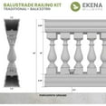 thumbnail image 2 of Ekena Millwork 33"H x 16'L Fiberthane Traditional Unassembled Balustrade Railing Kit, Style N (5 7/8" On-Center Spacing to Pass 4" Sphere Code), 2 of 6