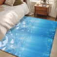 thumbnail image 4 of 4'x6' Area Rugs, Blue Coastal Indoor Outdoor Area Rug for Living Room Bedroom, Summer Beach Ocean Seawater Nautical Washable Bathroom Rugs Kitchen Floor Carpet Mats Home Decor Aesthetic, 4 of 8