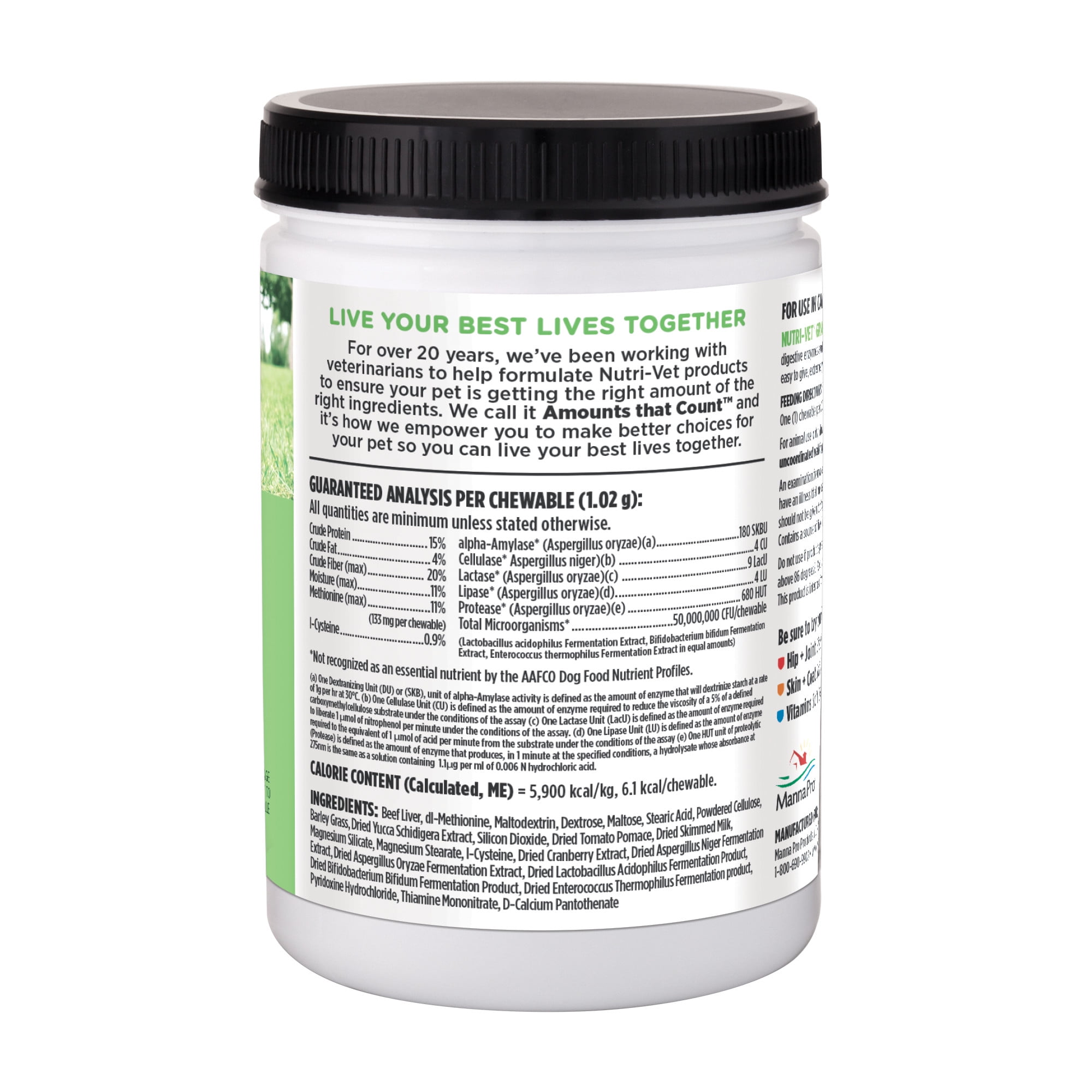 Nutri-Vet Grass Guard Chewables For Dogs - Prevent Lawn Burn From Dog Urine - 365 Count