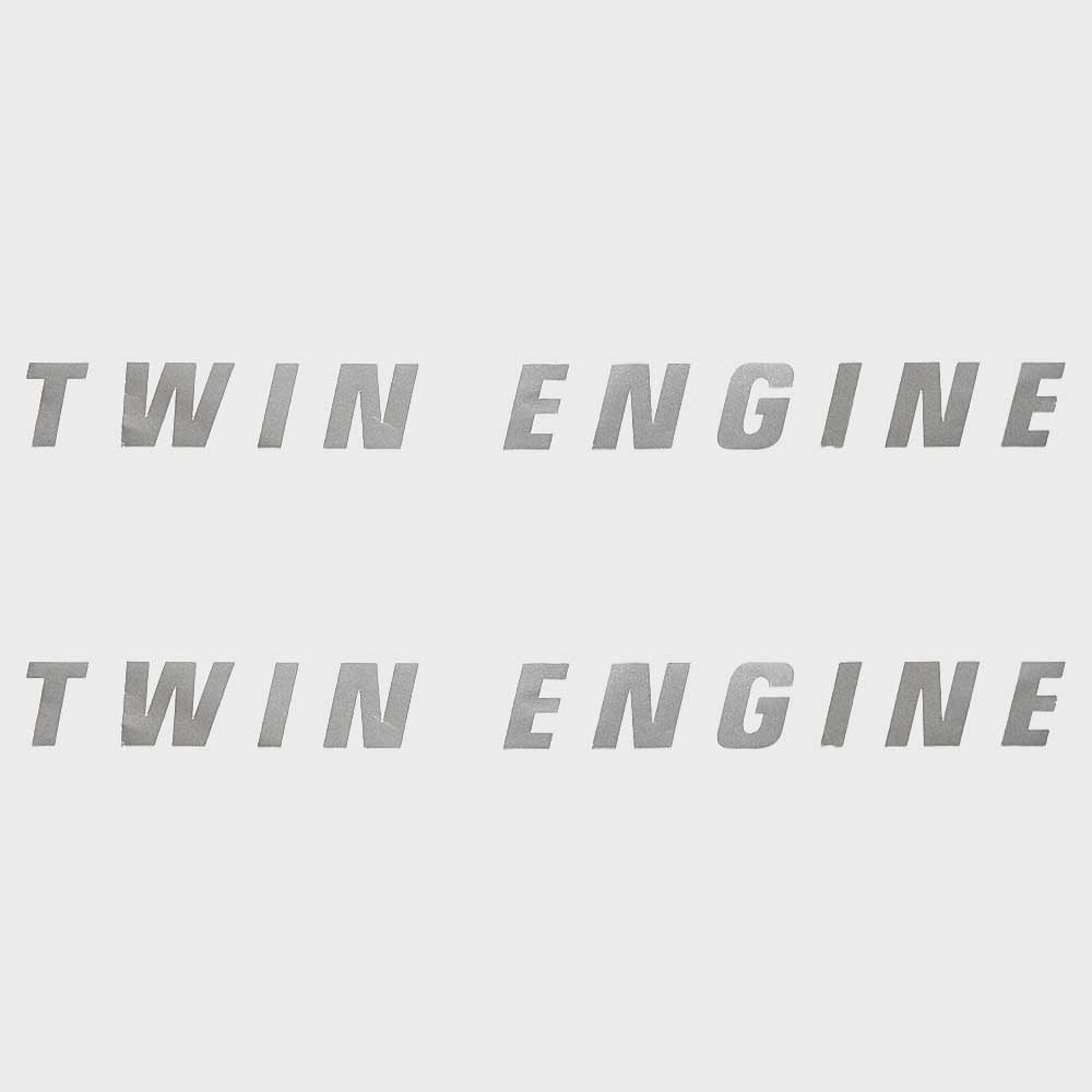 Yamaha Boat Decals F0RU417T00 Twin Engine 18 Inch Silver (Pair
