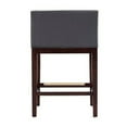 thumbnail image 5 of Manhattan Comfort Kingsley 26" Faux Leather Counter Stool in Gray, 5 of 5
