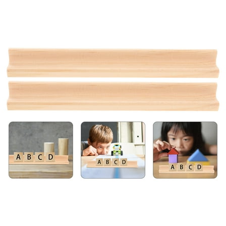 PBPBOX 5pcs Mahjong Tile Holder Game Piece Organizer Wood Beige Natural Finish