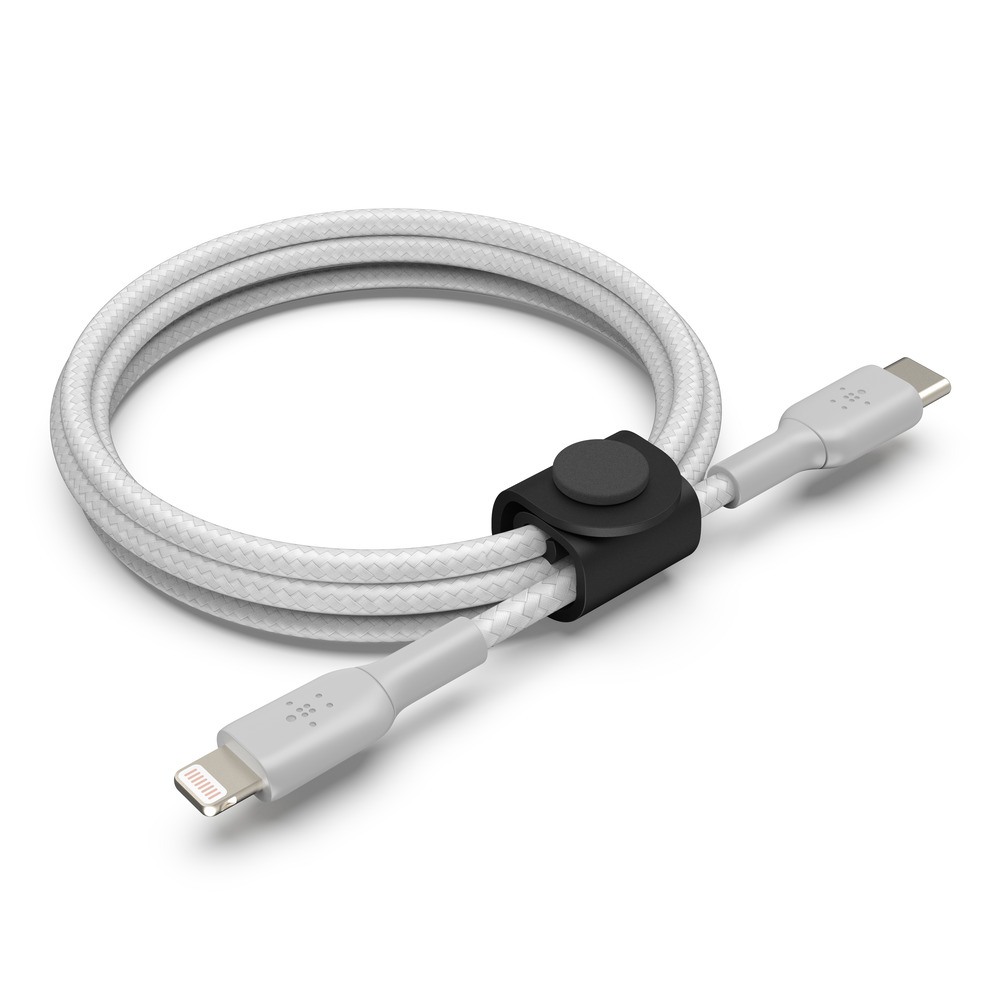 Belkin BOOSTCHARGE USB-C to Lightning Cable, 5 ft, Silver