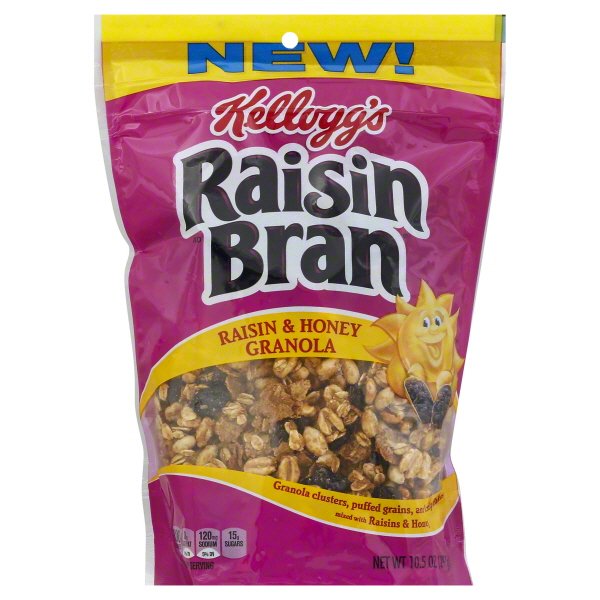 Kellogg's Raisin Bran Raisin & Honey Granola, 10.5 oz