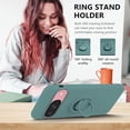thumbnail image 6 of Compatible with Google Pixel 9 Case with Ring Kickstand Green, Google Pixel 9 Phone Case Silicone Liquid with Soft Microfiber Lining Slim Shockproof Protective Cover (Dark Green), 6 of 14