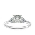 thumbnail image 1 of 0.65 Carat Excellent Asscher Cut Real Diamond New Design Solitaire Ring for Wedding Solid 18K White Gold Size 11, 1 of 6