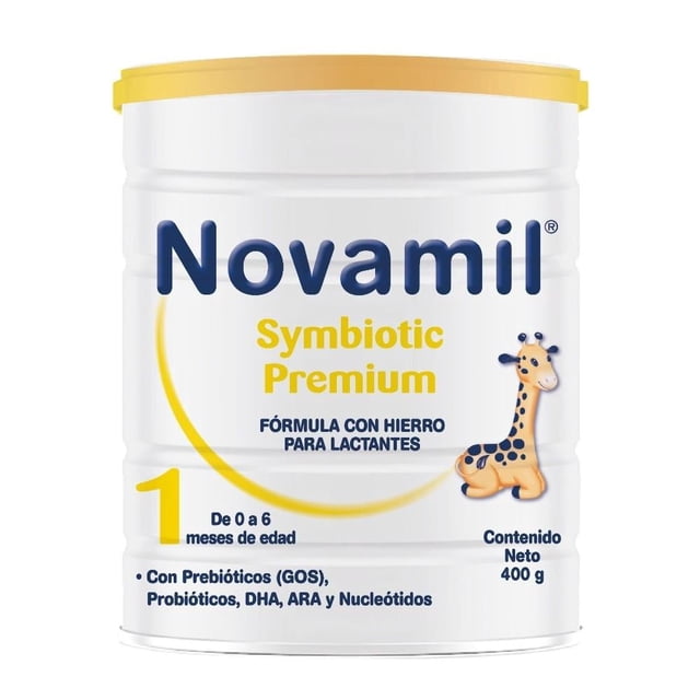 Fórmula con hierro para lactantes Novamil Symbiotic Premium etapa 1 de 0 a 6 meses 400 g