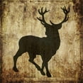 thumbnail image 3 of Hogan, Melody 12x12 Black Modern Framed Museum Art Print Titled - Barbwire Deer, 3 of 5